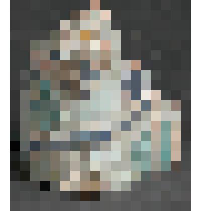 Изразец печной валик  рельефный полихромный. Фрагмент