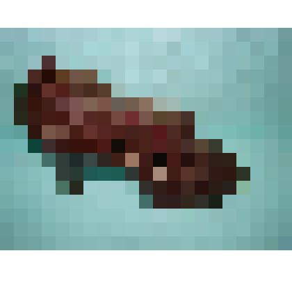 Туфли женские коричневого цвета из кожи. На правую ногу