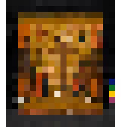 Распятие с предстоящими и избранными святыми на полях. Икона