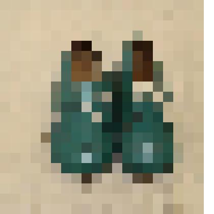 Обувь XIX-XX вв. Туфля правая детская зеленого цвета со шнурками белого цвета, имеются на передней части отверстия, на стельке имеется надпись "Киселевск"