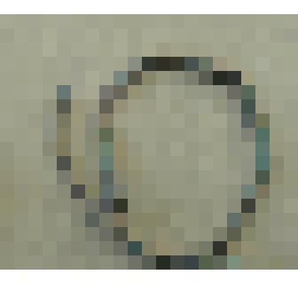 Круглое проволочное височное кольцо с завязанными концами