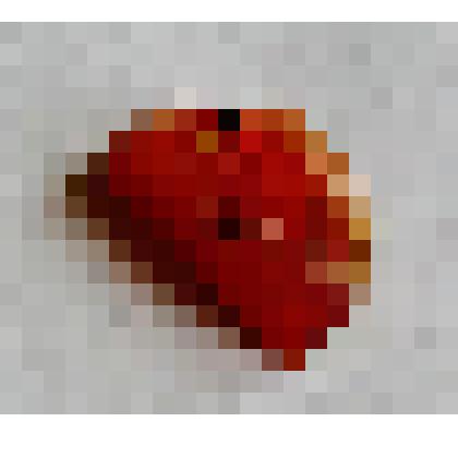 Заготовка янтарной бусины /половина/