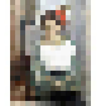 Картина. Портрет девушки в зеленом шарфе