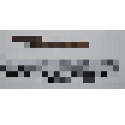 Нож прямо со сточенным лезвием и удлинённым сужающимся к концу черешком