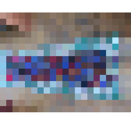 Эрге юрган. Одеяло стеганое из лоскутков разных материалов, края сшиты ситцевой отделкой из зеленого материала