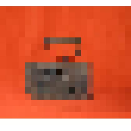 Утюг железный, нагревающийся углем. Состоит из железного поддона, крышки, ручки и замка