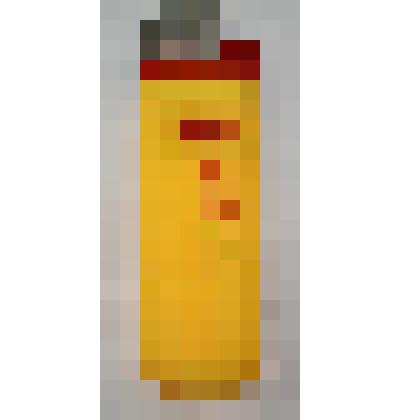 Зажигалка кремневая из пластмассы жёлтого и красного цвета