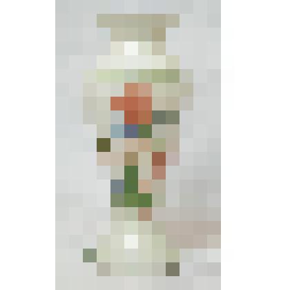 Ваза из молочного стекла с росписью "Маки"