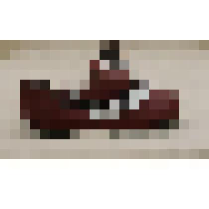 Обувь XIX-XX вв. Туфля правая детская бордового цвета с украшениями из полосы ажурной белого цвета