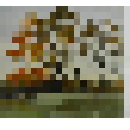 Акварель. Деревья с пихтой