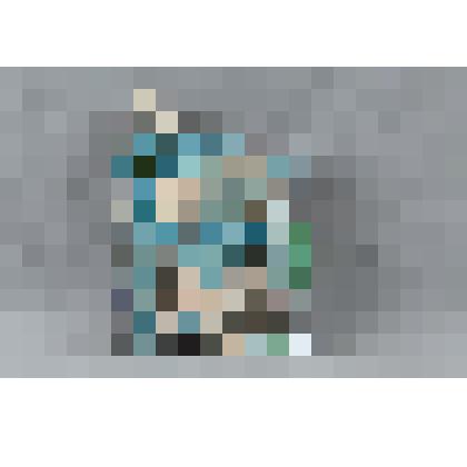 Изразец неправильной формы рельефный полихромный  (левая часть панно) с изображением верхней части правой ноги Микулы Селяниновича; цвета: салатовый, сиреневый, светло-охристый, светло-голубой. 
Камин керамический, разноцветный, по рис. худ. Врубеля на те