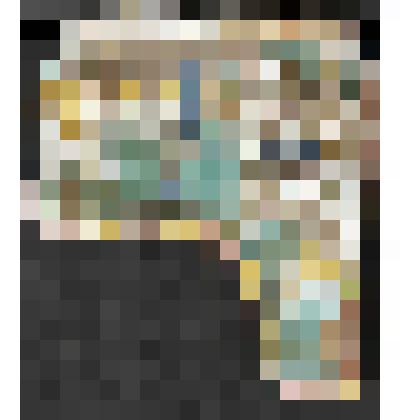 Изразец печной подзор (арочка) рельефный полихромный. Фрагмент