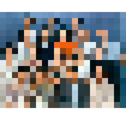 Фотография. Групповой снимок. Т.Ш. Худайбердина с коллегами и студентами, после вручения дипломов. Уфа, УГИИ