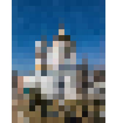 Ф/цв. Свято-Троицкий кафедральный собор г. Покровска-Энгельса во время реконструкции (вид на алтарную сторону). Весна 2017