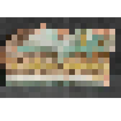 Изразец печной стенной рельефный полихромный. Фрагмент