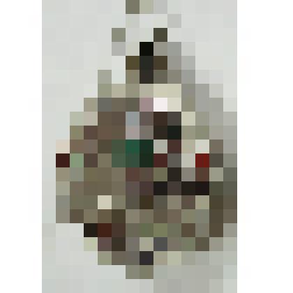 Елочное украшение, фонарик с цветными ромбиками