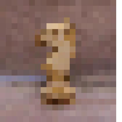 Предмет быта. Шахматы, фигура конь белого цвета (Голубева Я.Г.). Из комплекта: Шахматы фигуры, изготовленные из рогов лося