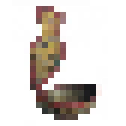 Солонка с ручкой в виде попугая и с хохломской росписью