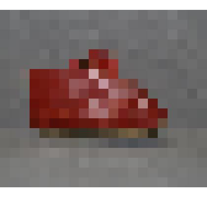 Пинетка детская красного цвета с красным ремешком, правая